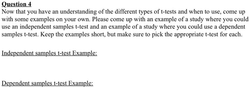Question 4 Now that you have an understanding of the...