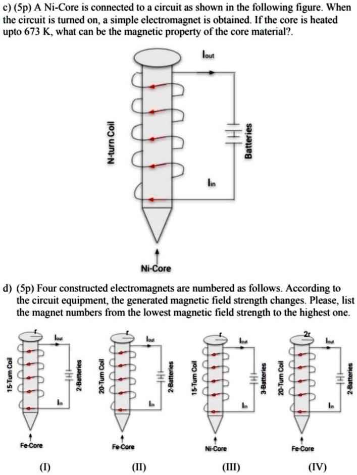SOLVED c) (Sp) A NiCore is connected to a circuit as shown in the