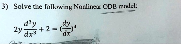 3 solve the following nonlinear ode model zyd92 dx 41985