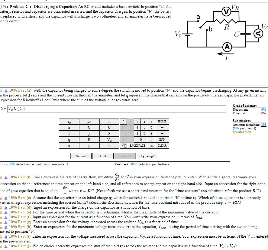 SOLVED Texts 4 Problem 24 Discharging a Capacitor An RC circuit