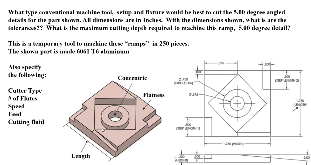 What type of conventional machine tool, setup, and fixture would be ...