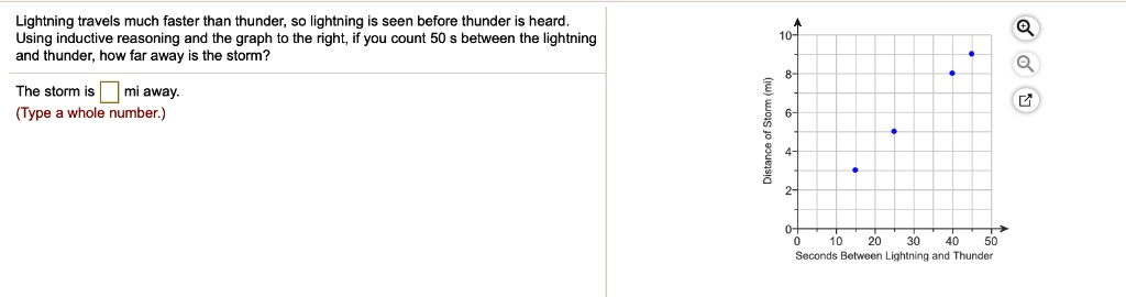 SOLVED Lightning travels much faster than thunder so lightning