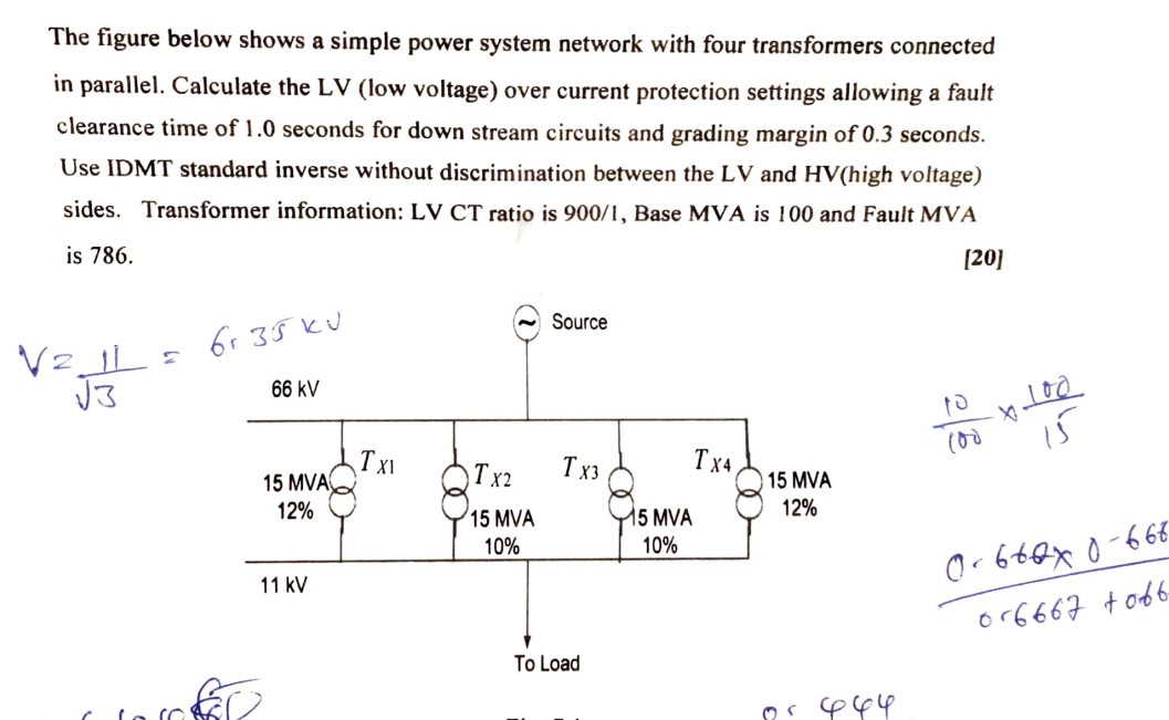 The figure below shows a simple power system network with four ...