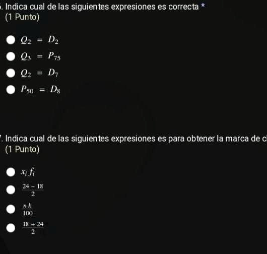 Solved Estadísticas Si No Saben Pasen De Largo Indica Cual De Las