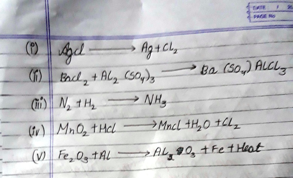 how to balance the following chemical reactions