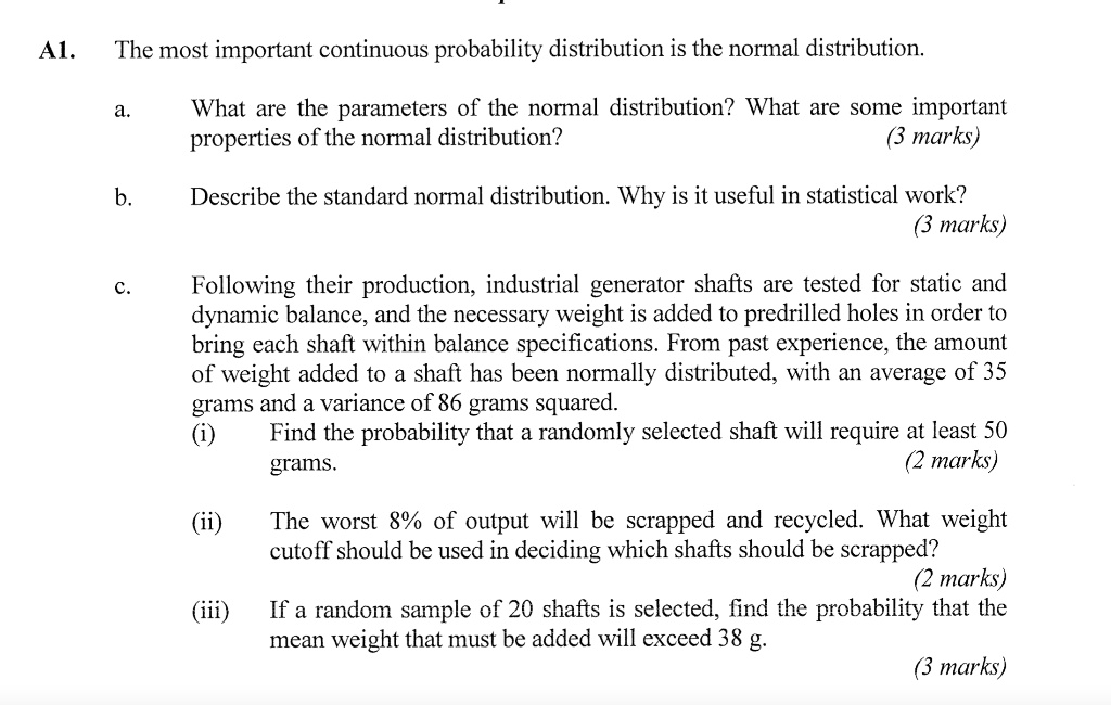 solved-al-the-most-important-continuous-probability-distribution-is