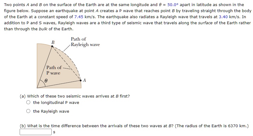 Two points A and B on the surface of the Earth are at the same ...