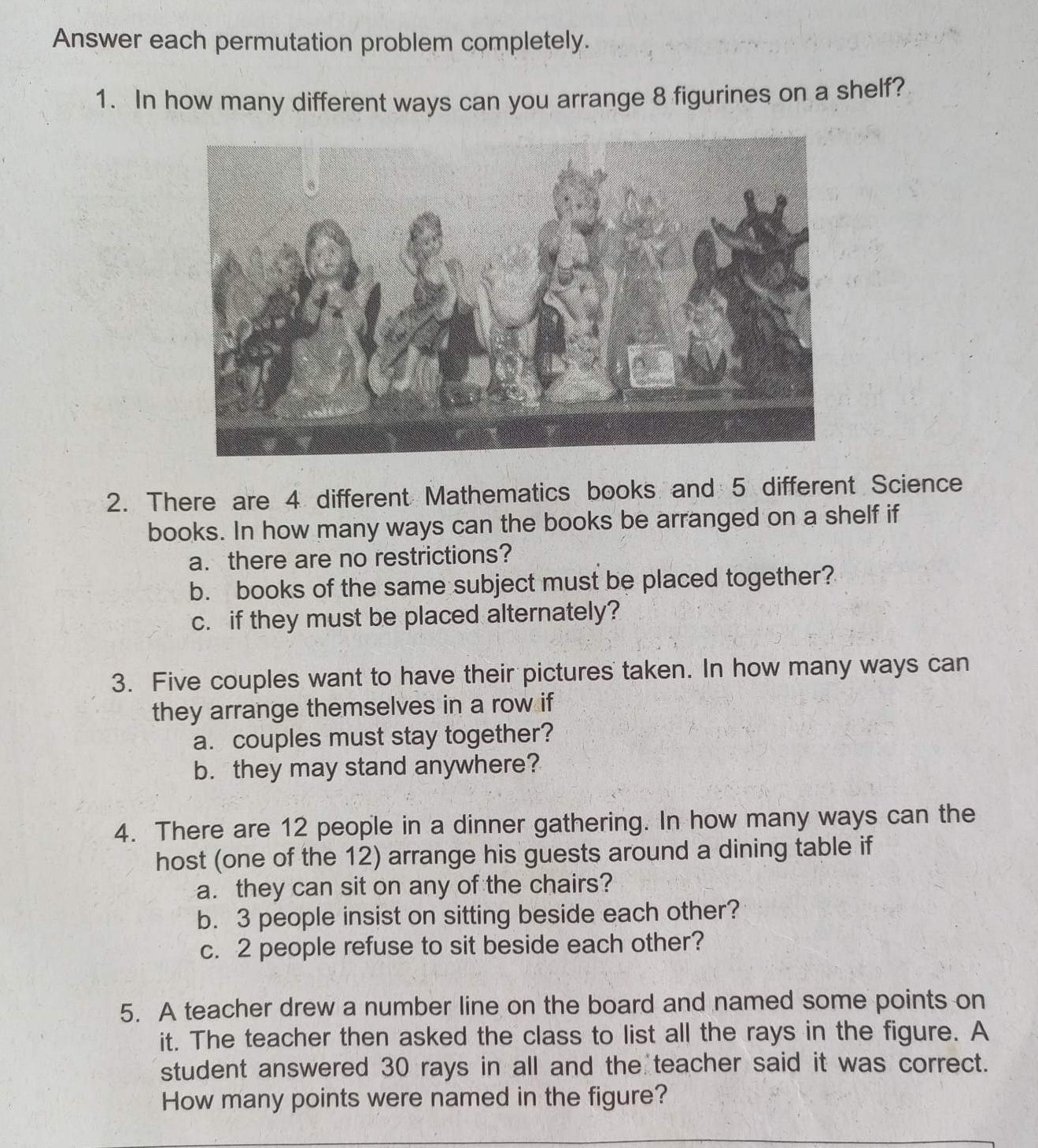 SOLVED Answer each permutation problem completely. 1. In how many