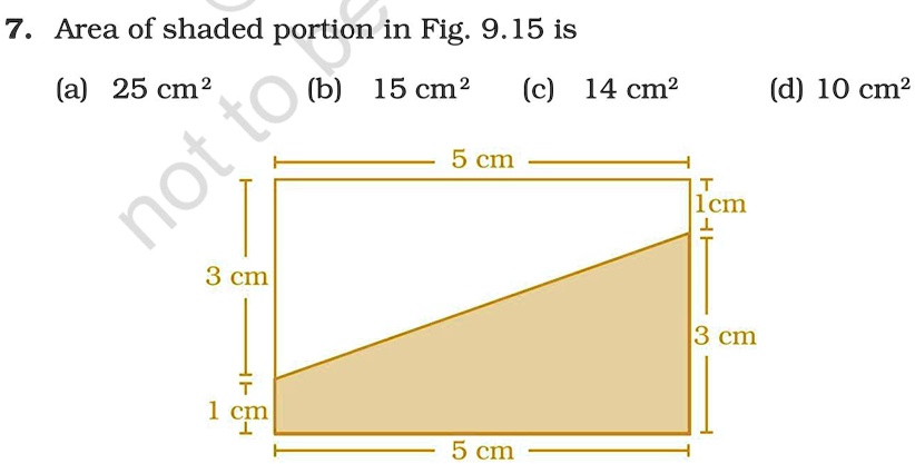 find the area of the shaded portion class 7 answer