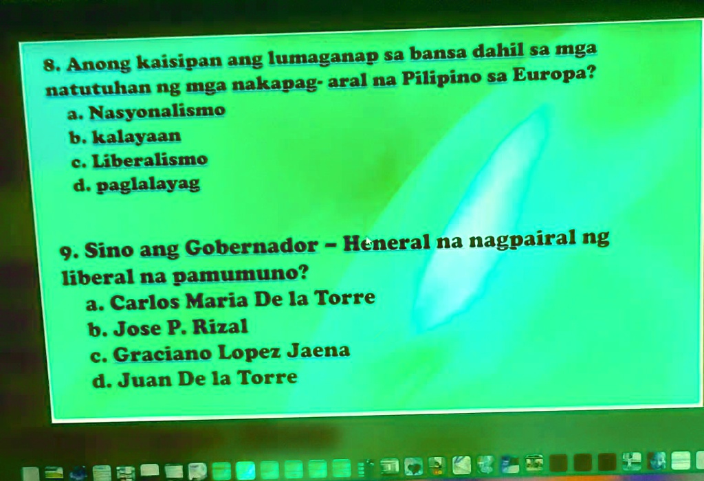 SOLVED: 8. Anong Kaisipan Ang Lumaganap Sa Bansa Dahil Sa Mga Natutuhan ...