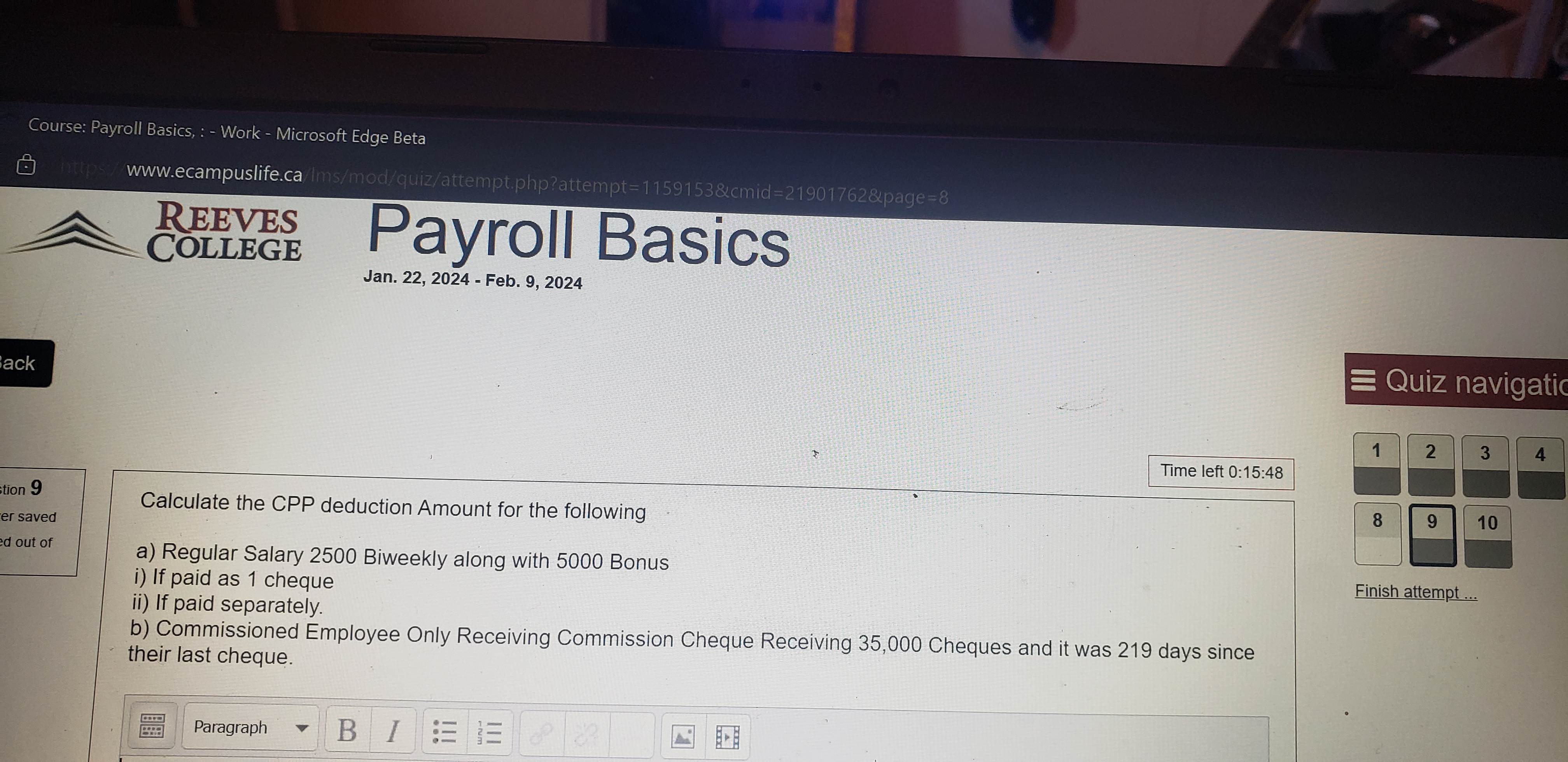 Course: Payroll Basics, : - Work - Microsoft Edge Beta www.ecampuslife ...