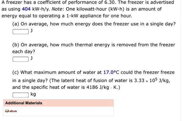 how much energy does a freezer use