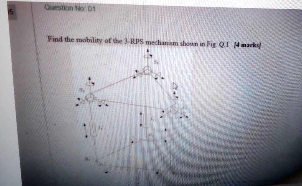 Question Nalo: Find the mobility of the 3-RPS mechanism shown in Fig ...