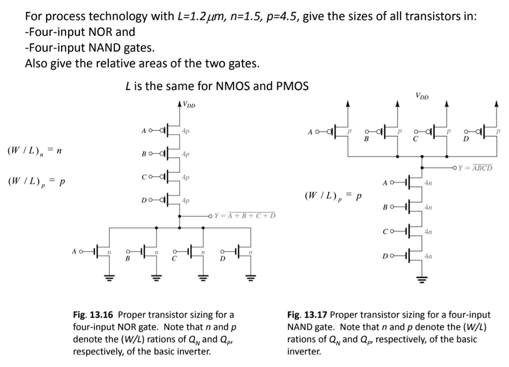 Please completely answer this question for both the NOR gate and the ...