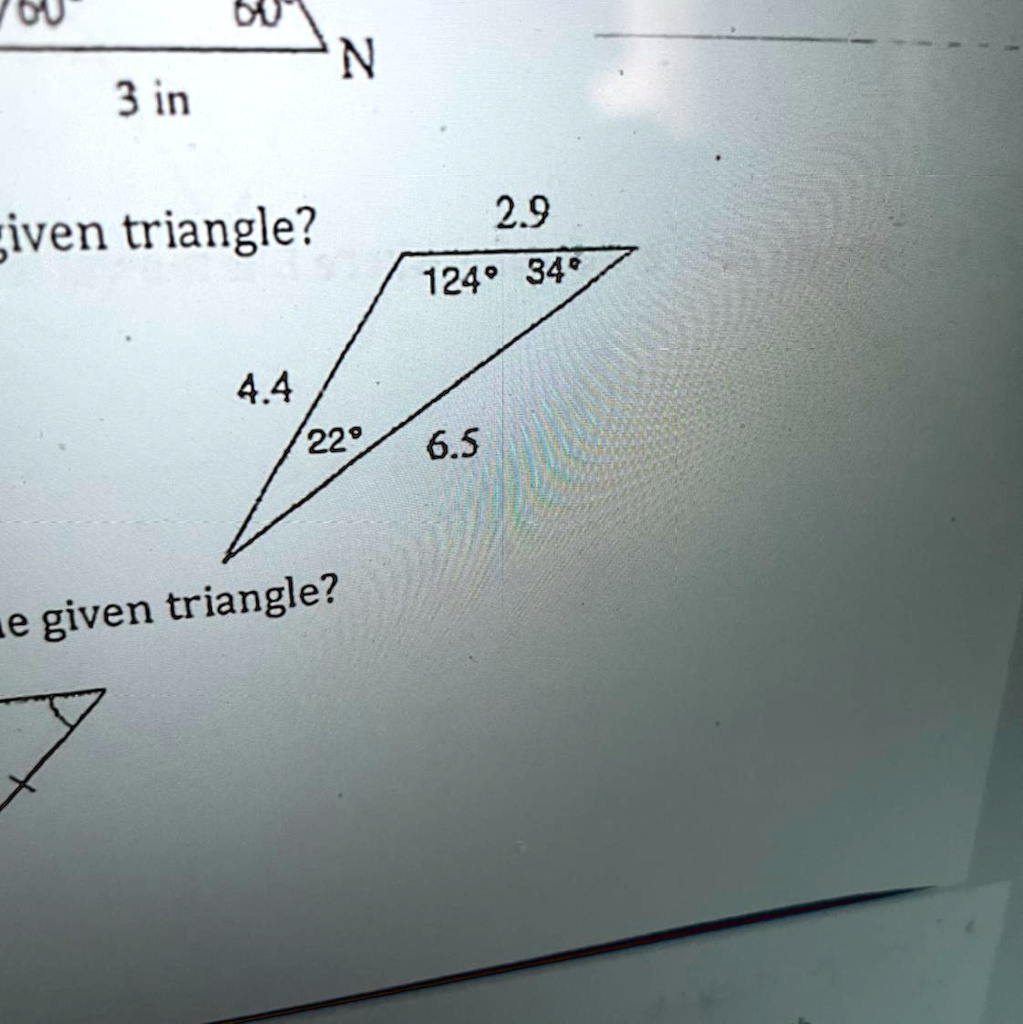 Solved Which Is The Correct Angle And Side Classification For The Given Triangle A Acute 7292