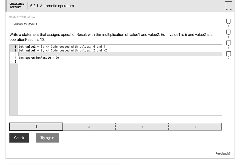 challenge activity 621 arithmetic operators 313514172523403zqy7 jump to ...