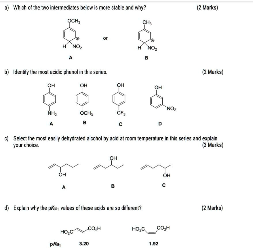 SOLVED: a) Which of the two intermediates below is more stable and why ...