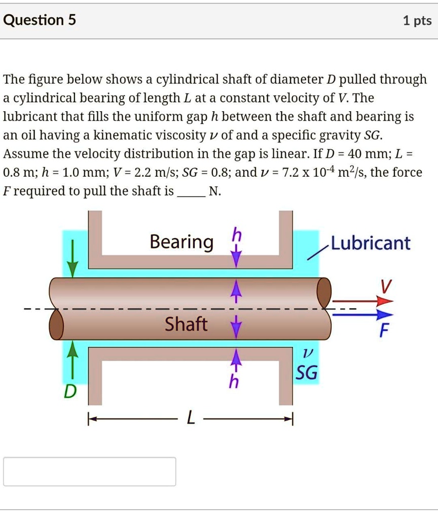 SOLVED Question 5 1 pts The figure below shows a cylindrical shaft of