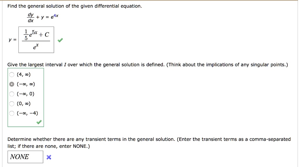 SOLVED Find the general solution of the given differential equation. Y