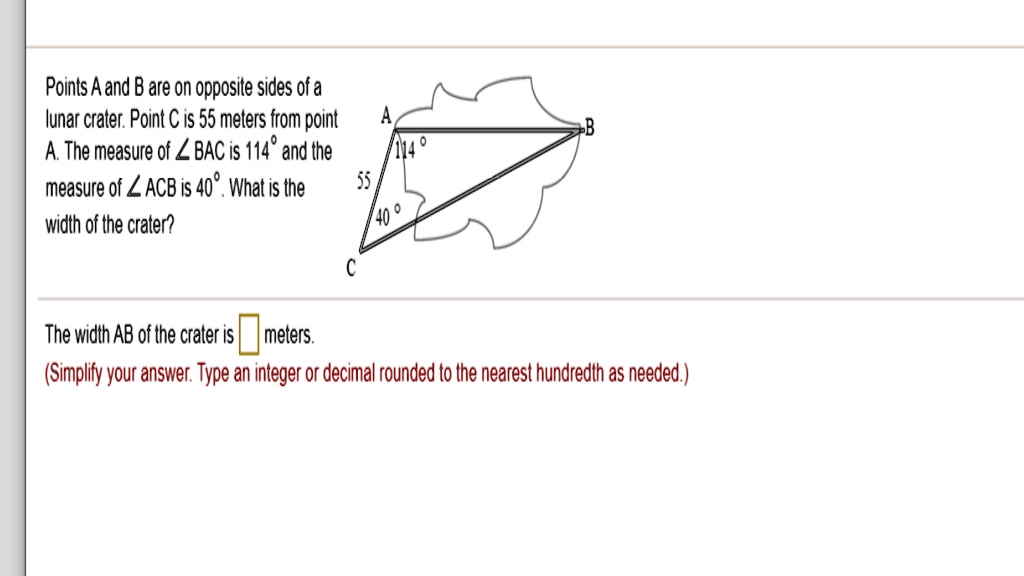 Points A and B are on opposite sides ofa lunar crater… SolvedLib