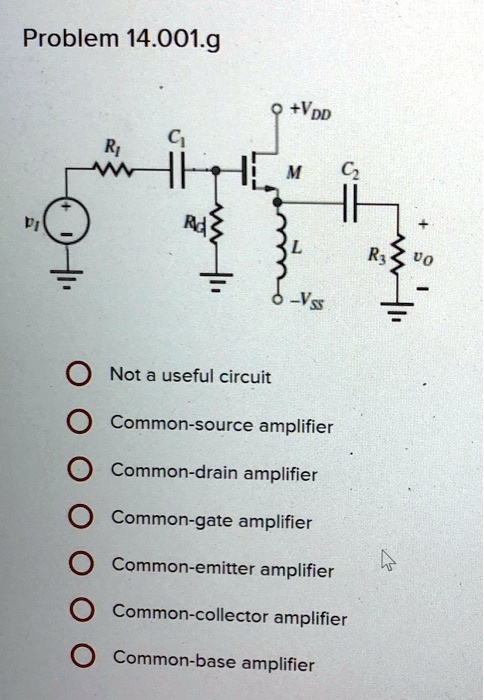 Solved: Problem 14.001.g +vpd R C Ih M Cr Ra Uo -vss Not A Useful 