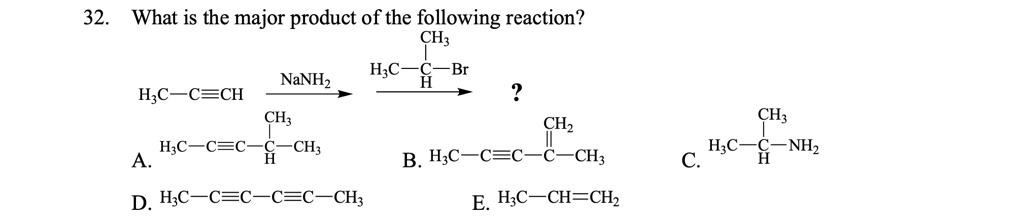 VIDEO solution: 32. What is the major product of the following reaction ...