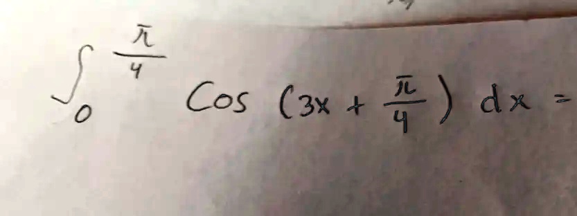 ∫0^(π)/(4) cos(3x + (π)/(4)) dx =