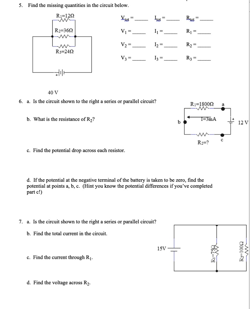 How To Find Missing Resistor In A Parallel Circuit Wiring Diagram and