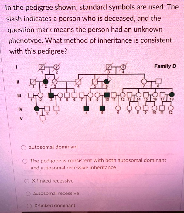 autosomal recessive inheritance pedigree