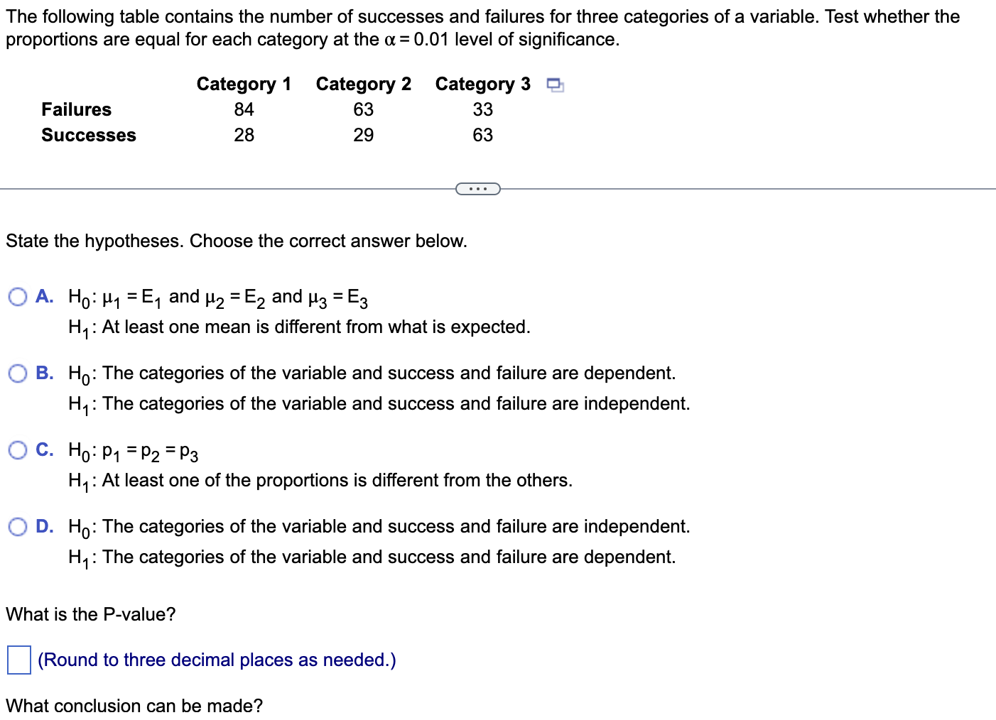 SOLVED: The Following Table Contains The Number Of Successes And ...