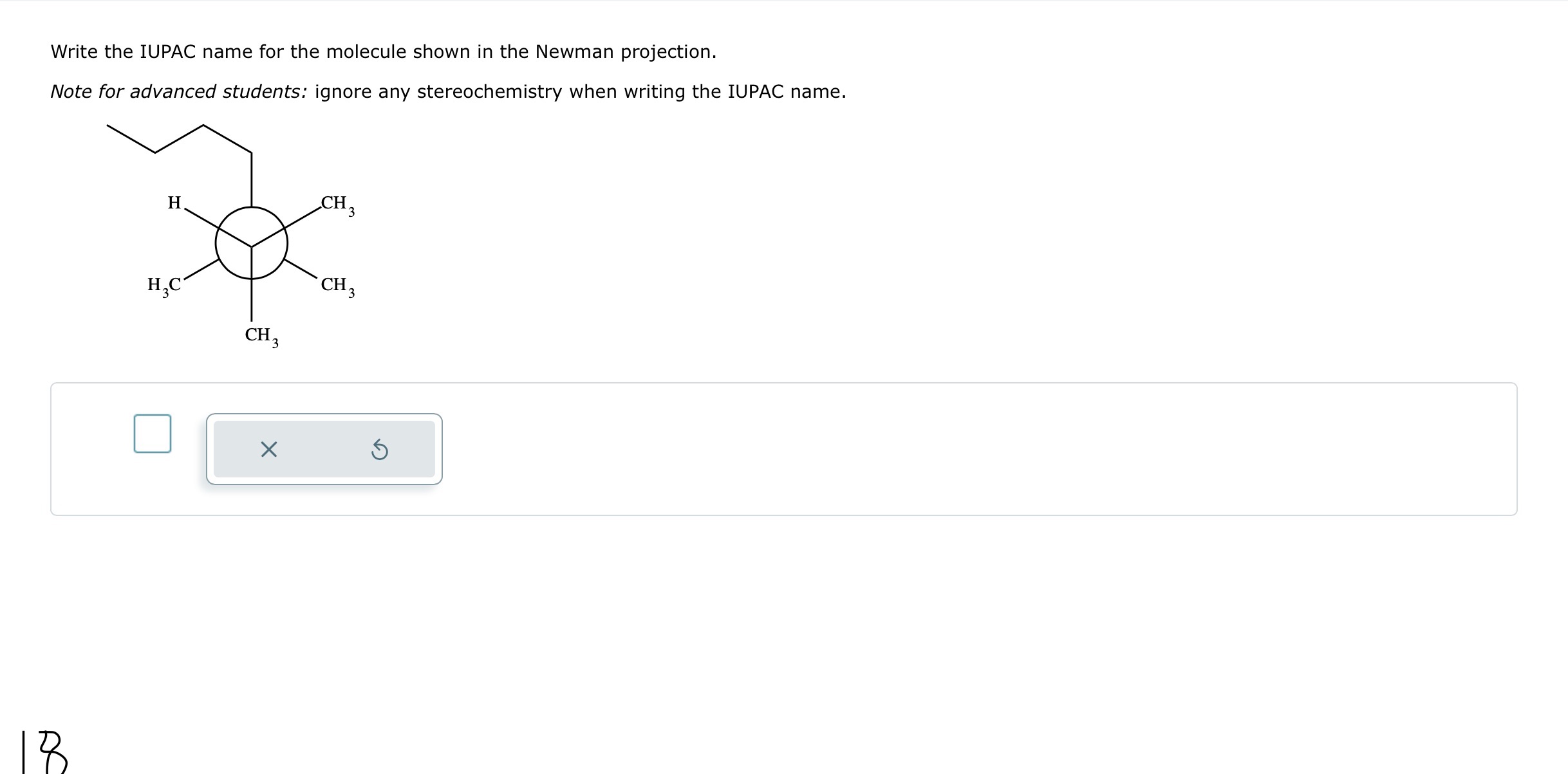SOLVED Write the IUPAC name for the molecule shown in the Newman