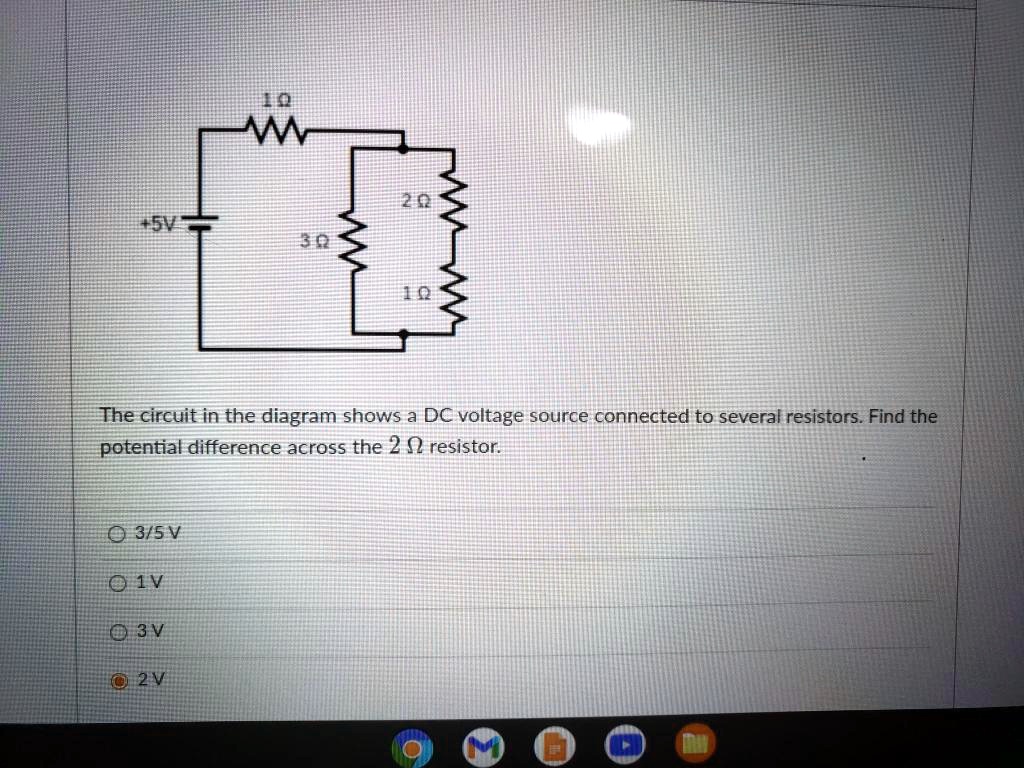 SOLVED:2 0 TS+ 5 The circuit in the diagram shows a DC voltage source ...