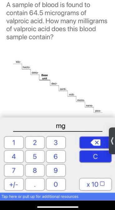 SOLVED: A sample of blood is found to contain 64.5 micrograms of ...