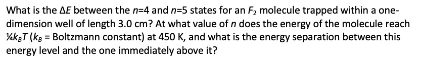 What is the energy difference between the n-4 and n=5 states for an Fz ...