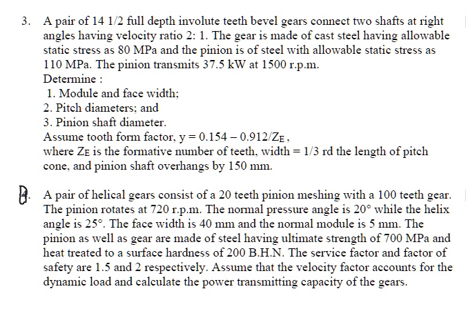 machine design 3a pair of 14 12 full depth involute teeth bevel gears ...