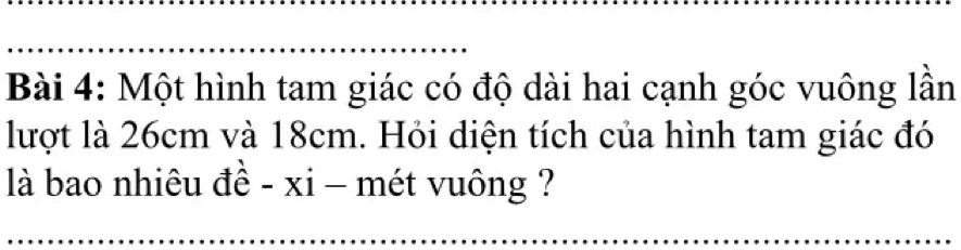 Solved BÃ I 4 Má™t HÃ¬nh Tam GiÃ¡c CÃ³ Ä‘Ã¡y Hai Cáº¡nh GÃ³c VuÃ´ng