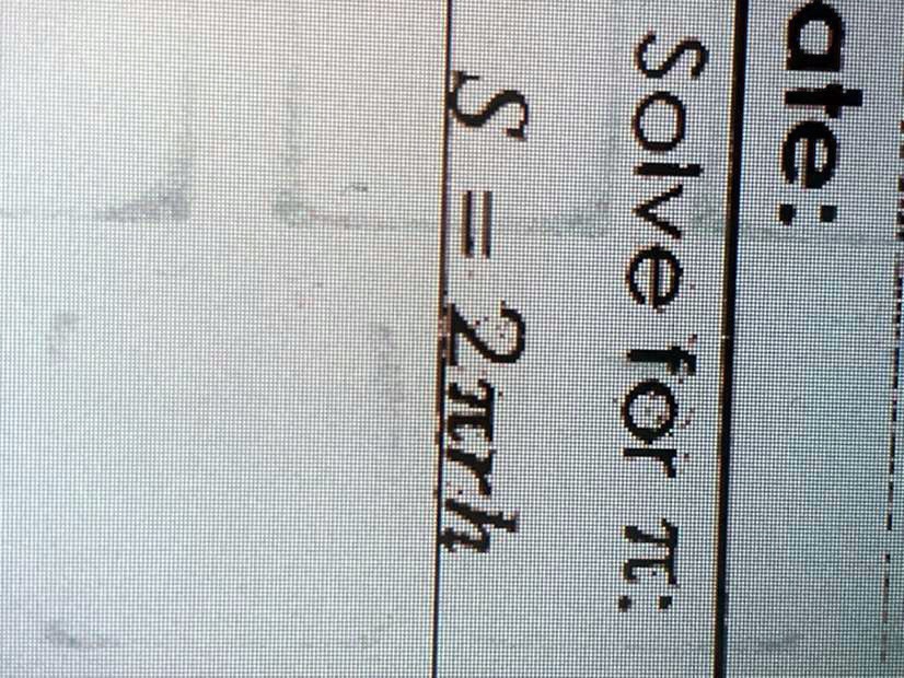 Solve for π: $S = 2πr$