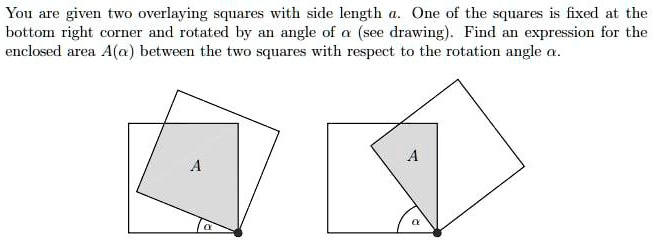 You are given two overlaying squares with side length a. One of the ...