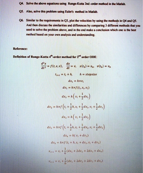 SOLVEDSolve the above equationg using RungeKutta 2nd order method in