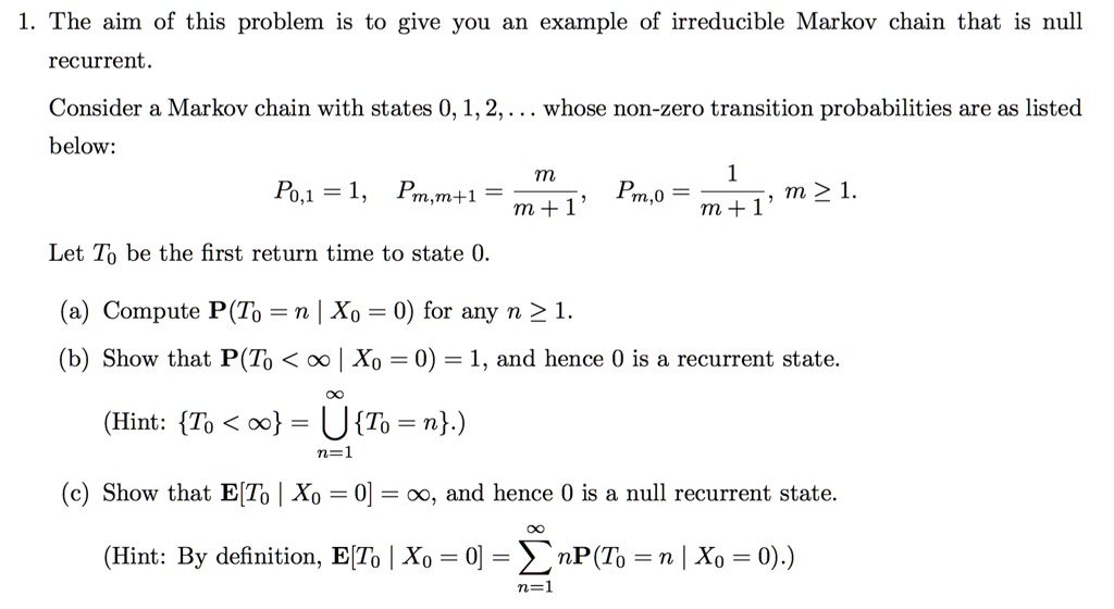 Solved: The Aim Of This Problem Is To Give You An Example Of An 