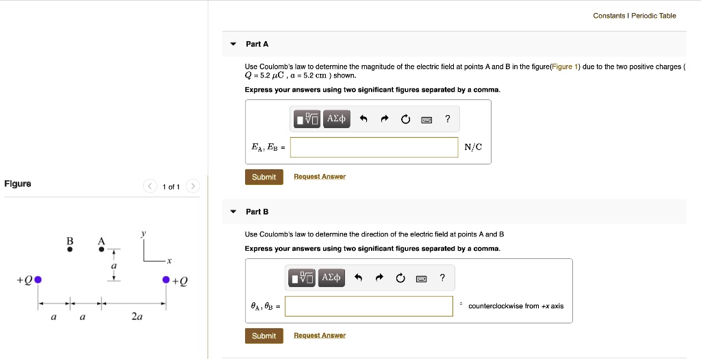 SOLVED:Constants Periodic Table Part _ Use Coulomb $ law to determine ...