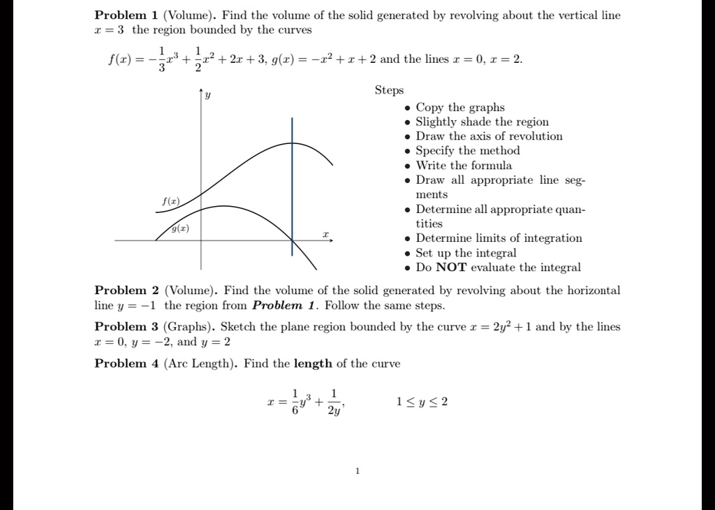 SOLVED: Problem Volume) . Find the volume of the solid generated by