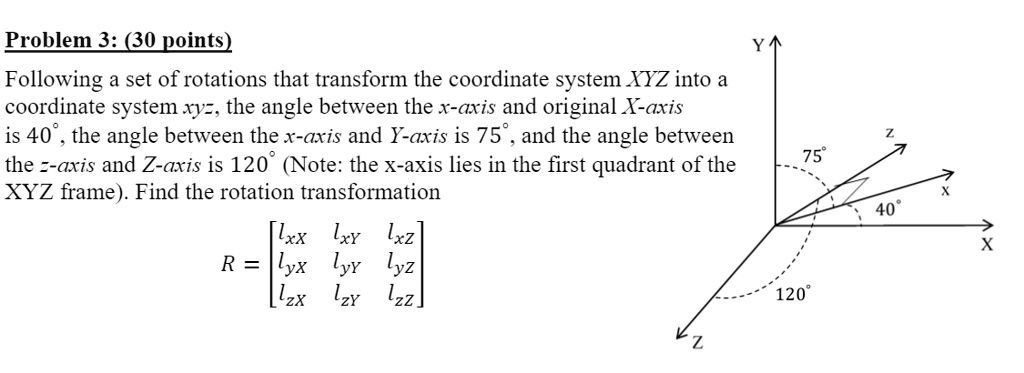 problem 3 30 points following a set of rotations that transform the ...
