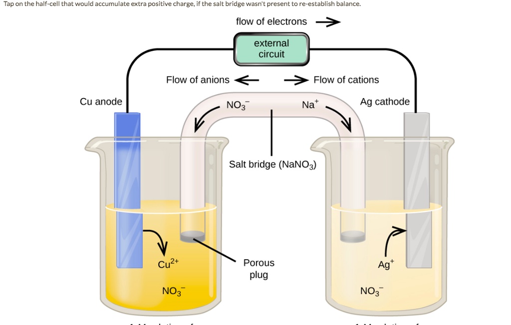 SOLVED Tap = on the halfcell that would accumulate extra positive