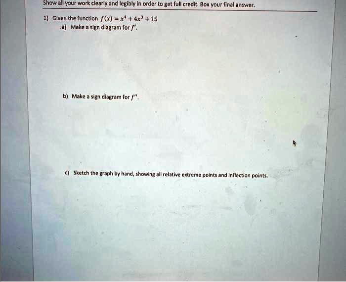 SOLVED 1 Given The Function F x X 2 4x 15 A Make A Sign solved-1-given-the-function-f-x-x-2-4x-15-a-make-a-sign