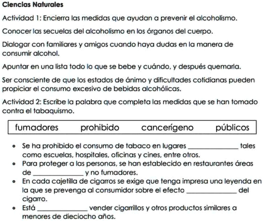 SOLVED: Me ayudan es para hoy 2 de diciembre Ciencias Nalurales ...