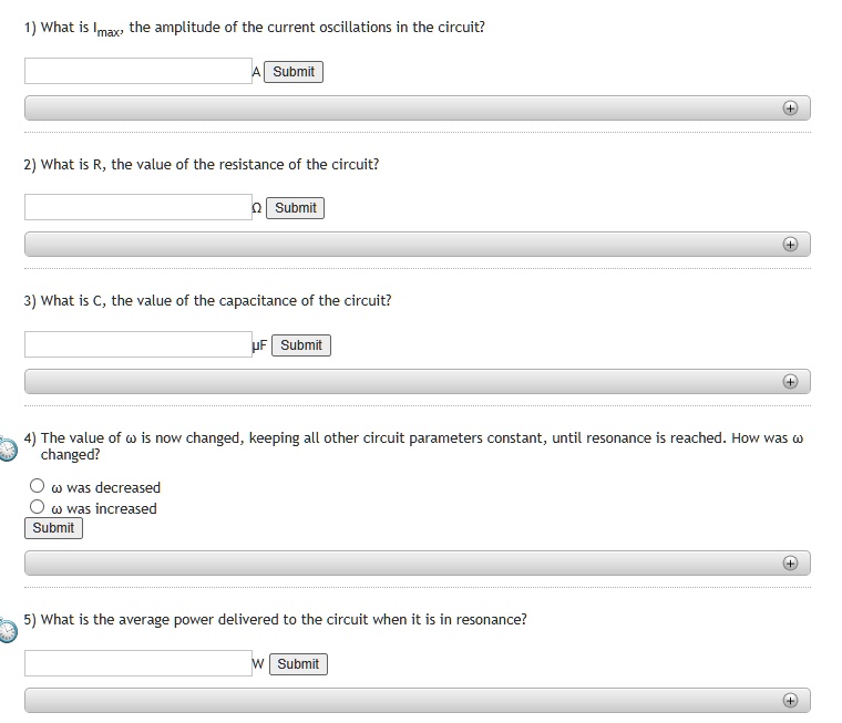SOLVED What is the amplitude (Imax) of the current oscillations in the