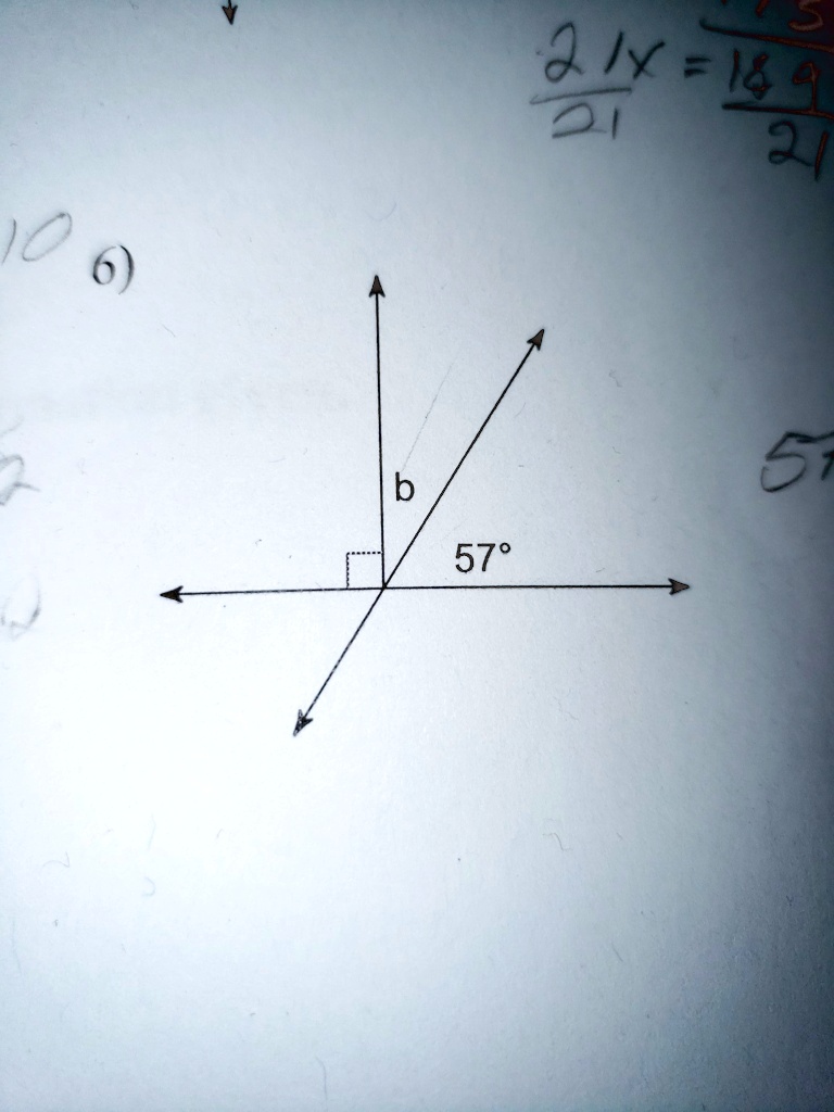 6) b 57°