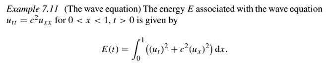 SOLVED: Example 7.1 (The wave equation) The energy E associated with ...