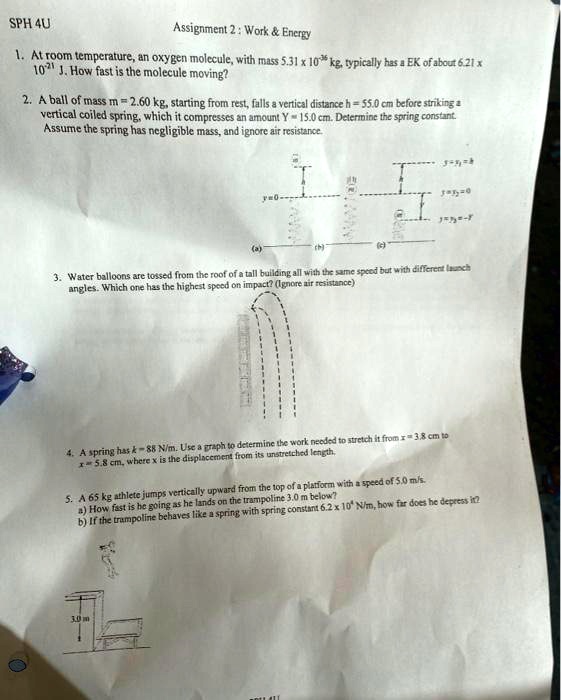SPH 4U Assignment 2 Work Energy At Room Temperature A 10^6 oxygen